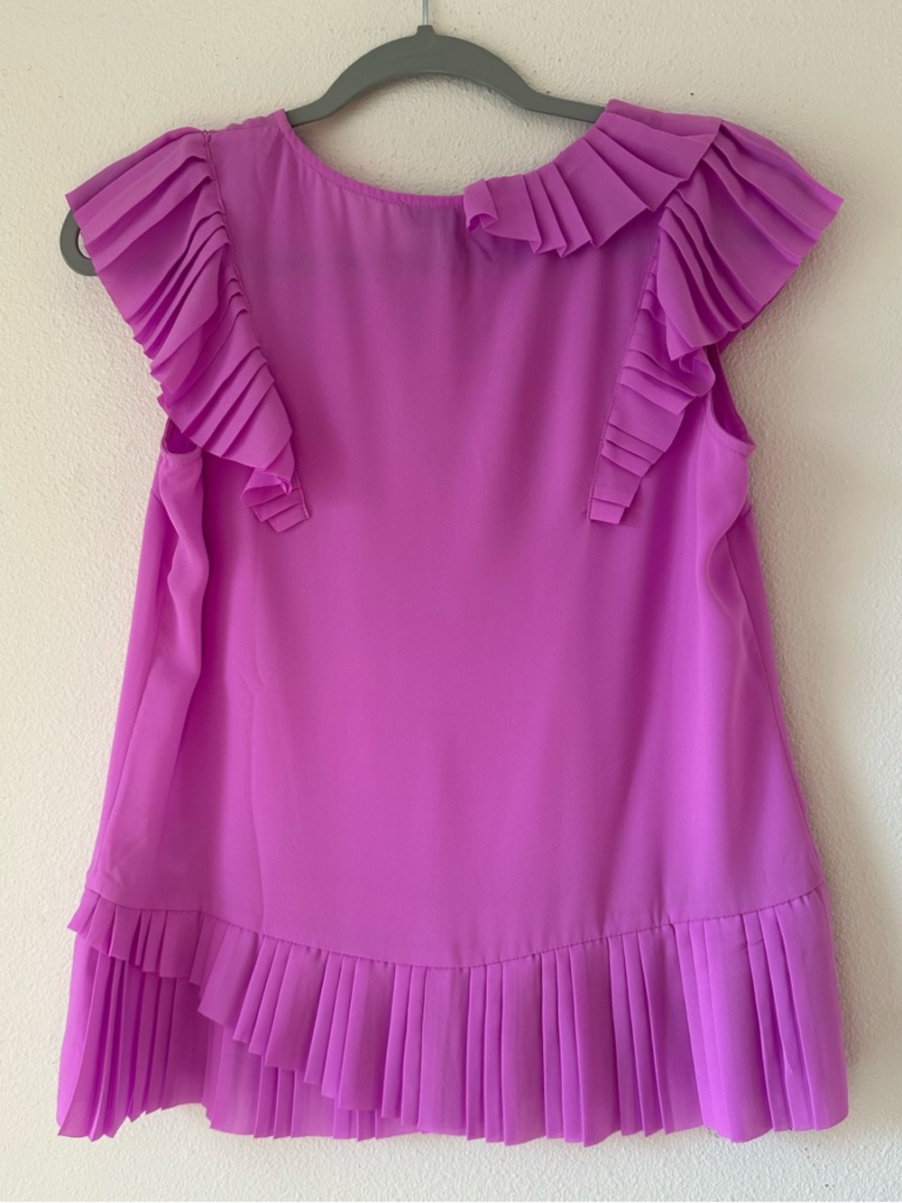 NWT Banana Republic pink/lavender ruffle top - Picture 8 of 14